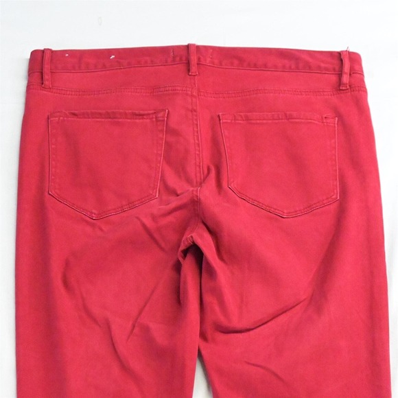 LOFT 30 / 10 Legging Brushed Red Stretch‎ Denim Jeans - Picture 6 of 7